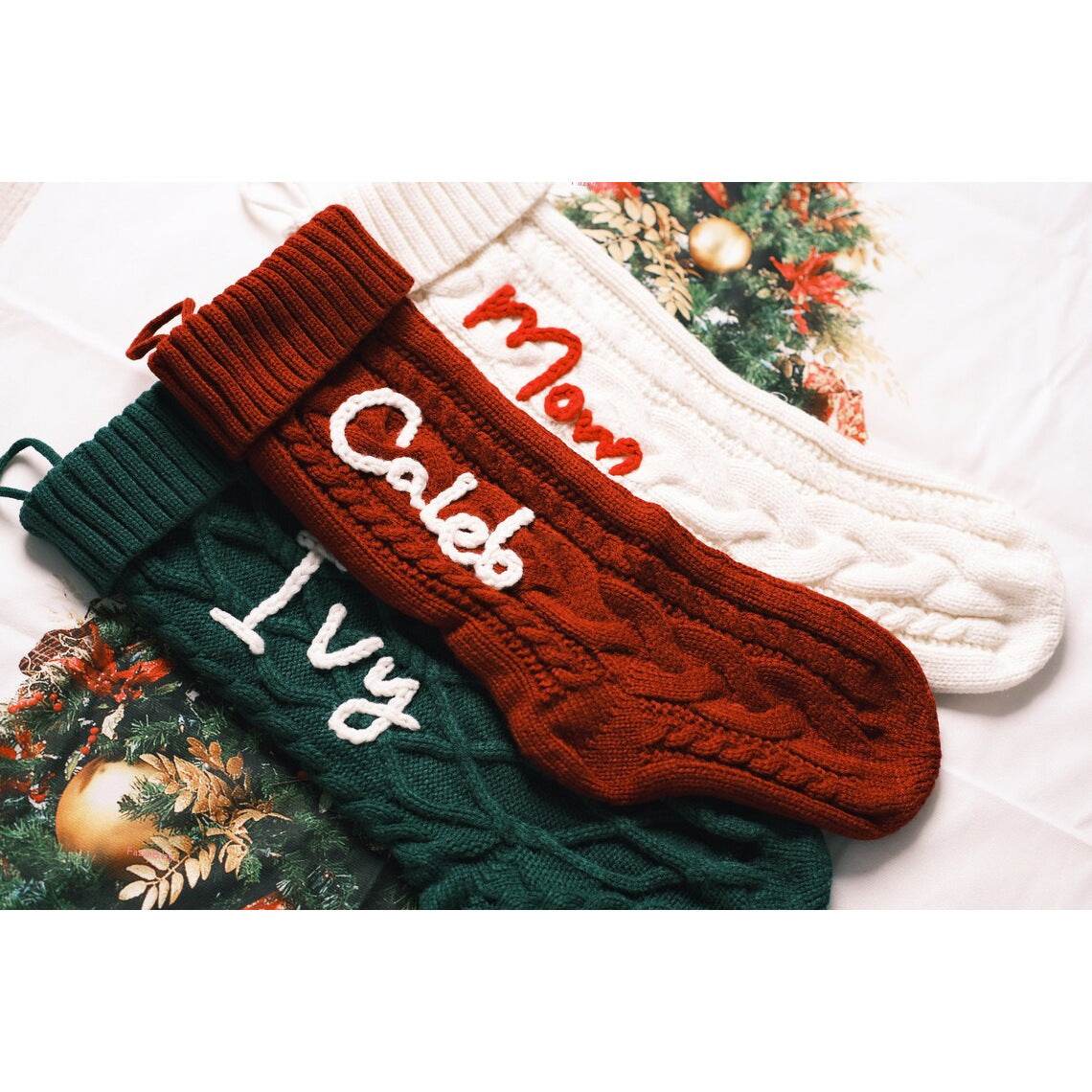 Embroidered Knitted Christmas Socks Decorative Products - P12 Hub Europe