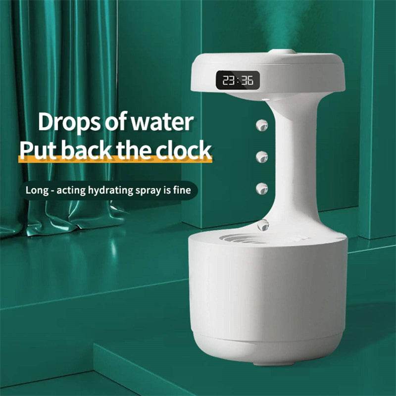 Bedroom Anti-Gravity Humidifier With Clock Water Drop Backflow Aroma Diffuser Large Capacity Office Bedroom Mute Heavy Fog Household Sprayer - P12 Hub Europe