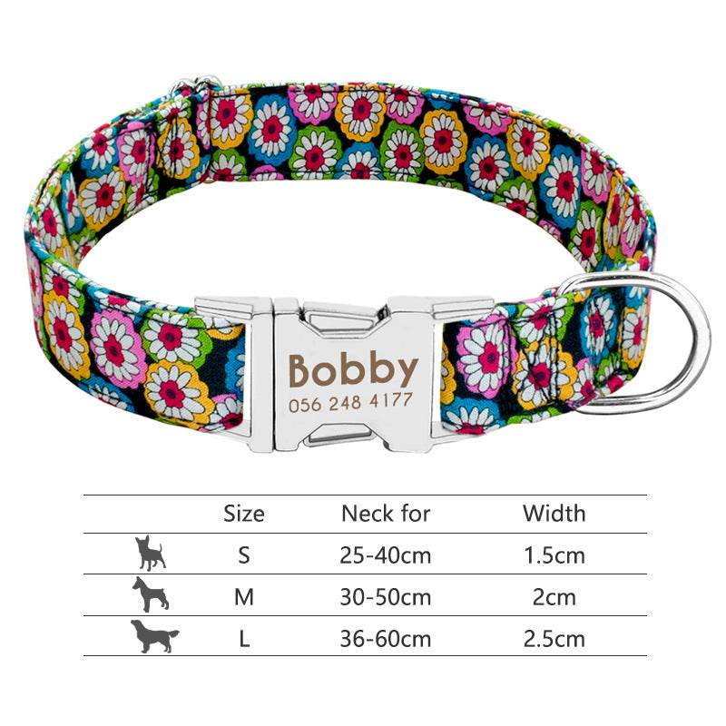Nylon Pet Collar Personalized Customization - P12 Hub Europe