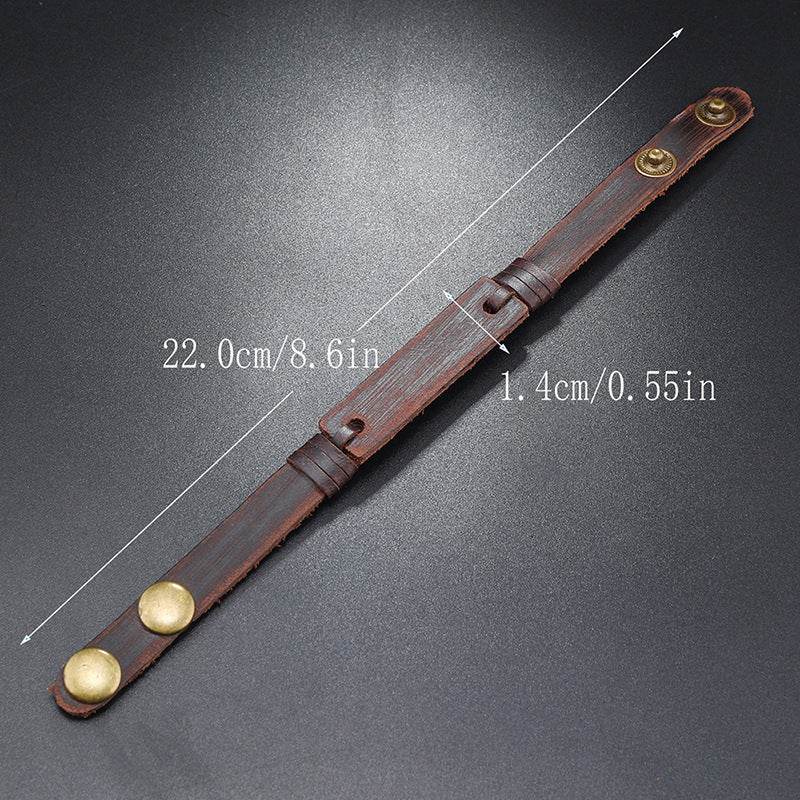 Leather BraceletCreative Light Board Multi-layer Cowhide Bracelet Adjustable - P12 Hub Europe