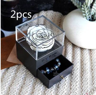 Eternal Flower Rose Jewelry Box for Birthday Presents Valentines Day Wedding Gift - P12 Hub Europe