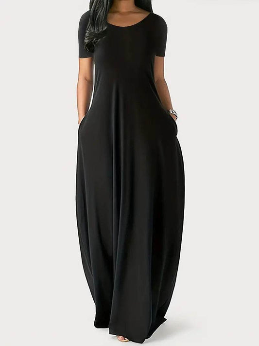 Short Sleeve Long Swing Dress - P12 Hub Europe