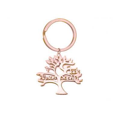 Personalized Tree Of Life Name Stainless Steel Keychain - P12 Hub Europe