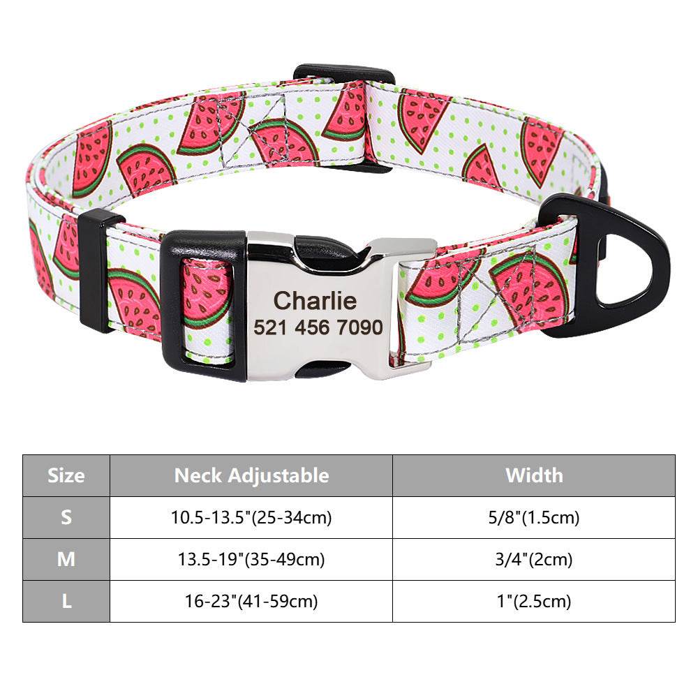 Nylon Pet Collar Personalized Customization - P12 Hub Europe