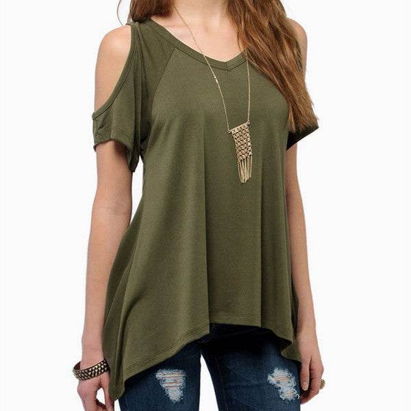 Winter Women's Pure Cotton One Shoulder Short Sleeve - P12 Hub Europe
