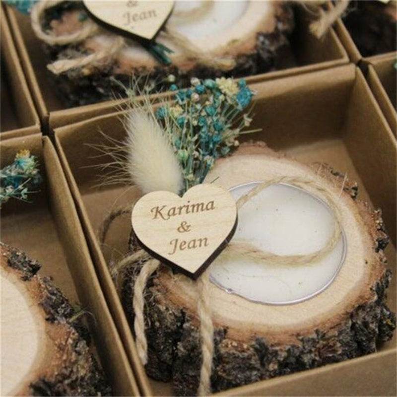 Wedding Decoration Supplies Scented Candles Souvenirs Engraved Name - P12 Hub Europe