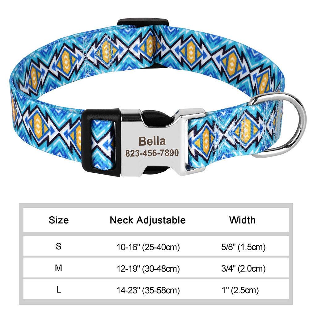 Nylon Pet Collar Personalized Customization - P12 Hub Europe
