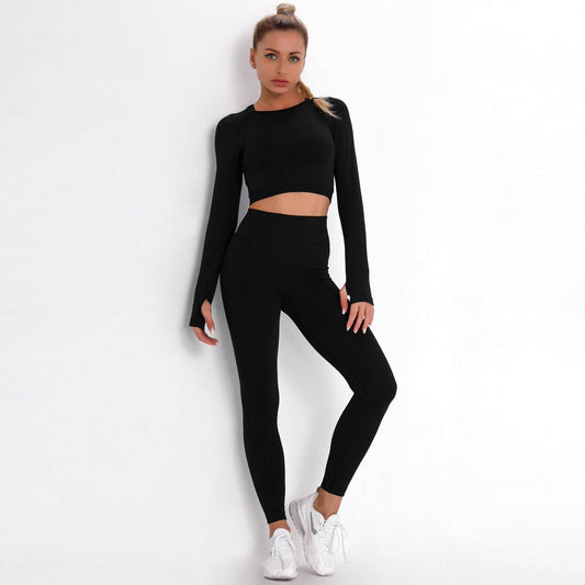 Fashion Tight-fitting Dot Jacquard Sports Suit - P12 Hub Europe