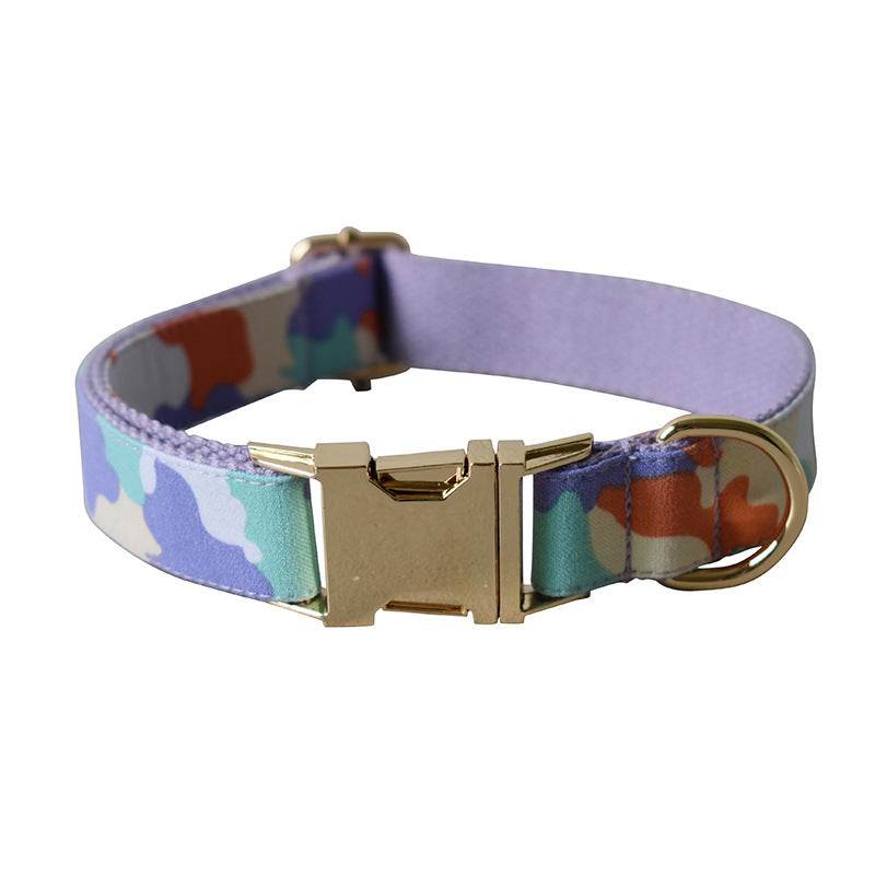 Purple Camouflage Bow Dog Hoop Metal Buckle - P12 Hub Europe