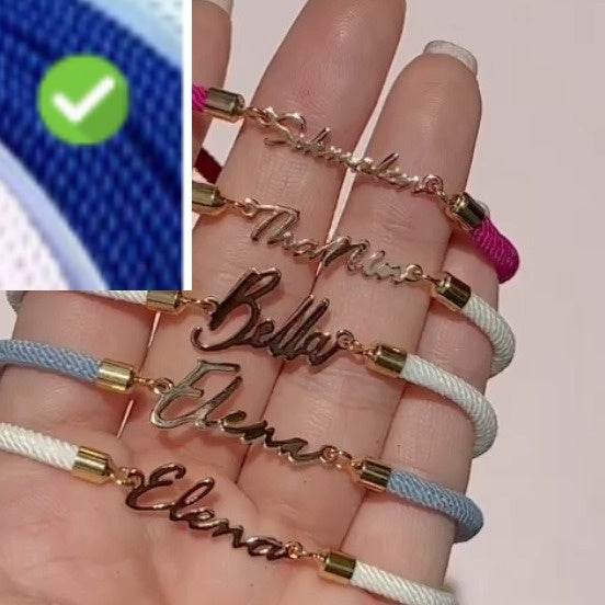 Personalized Colorful Rope Chain Custom Name Bracelet Personalized Adjustable Name Jewelry For Girls - P12 Hub Europe