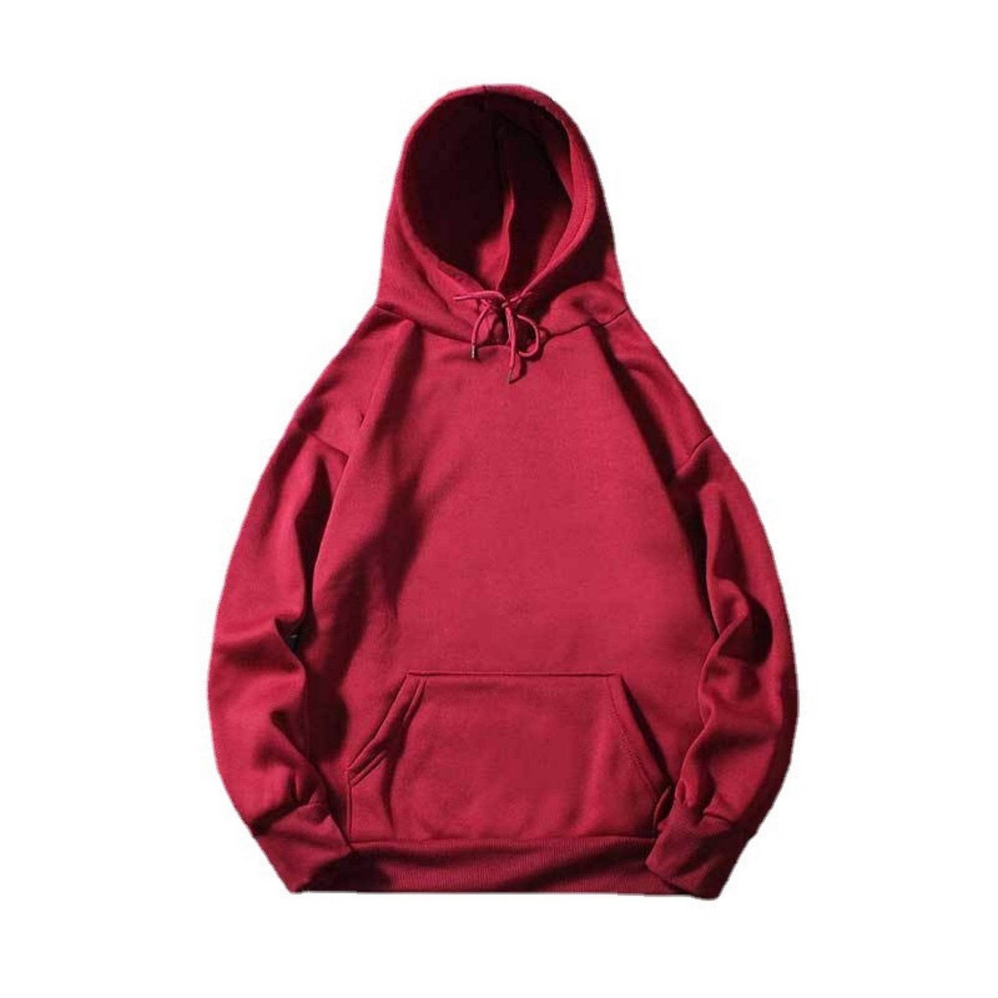 Loose Blank Hoodie With Plush Solid Color - P12 Hub Europe
