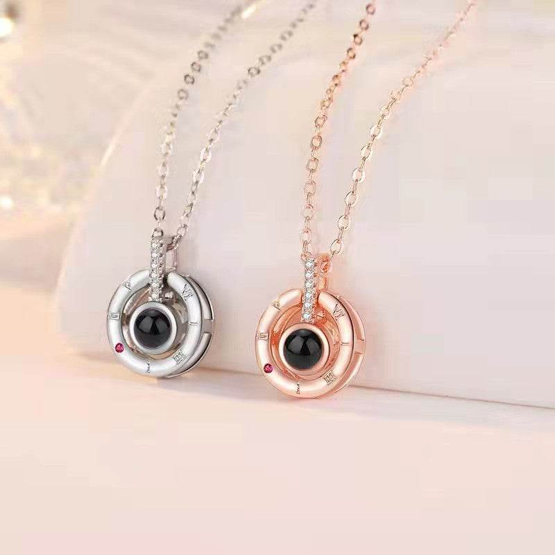 Women's Fashion Simple Projection Pendant Necklace - P12 Hub Europe