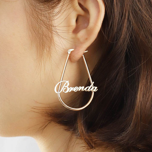 Personalized DIY English BrendaU-shaped Earrings - P12 Hub Europe
