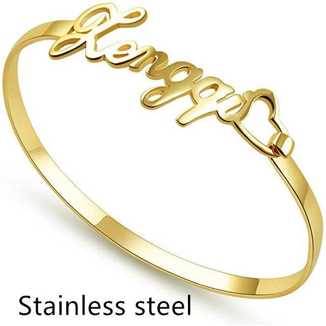 Customized Name Bracelet Personalized Custom Bangles Stainless Steel Jewelry - P12 Hub Europe