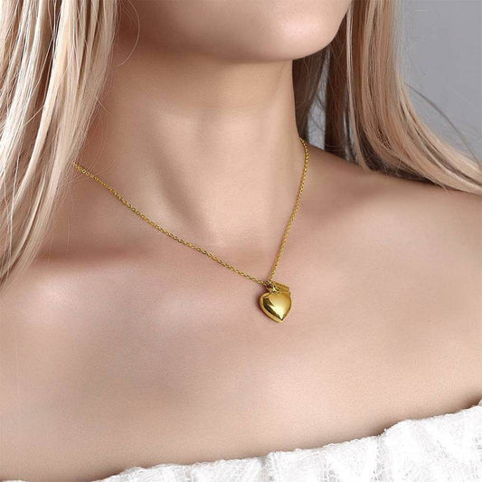 Love Heart-shaped Necklace DIY Jewelry Photo Pendant - P12 Hub Europe