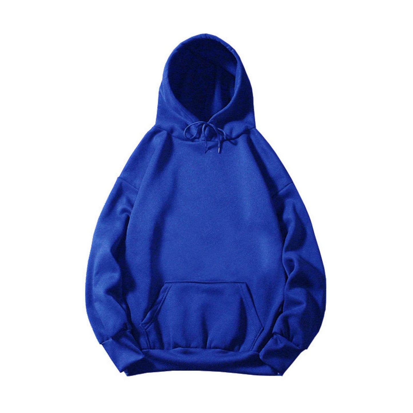 Loose Blank Hoodie With Plush Solid Color - P12 Hub Europe