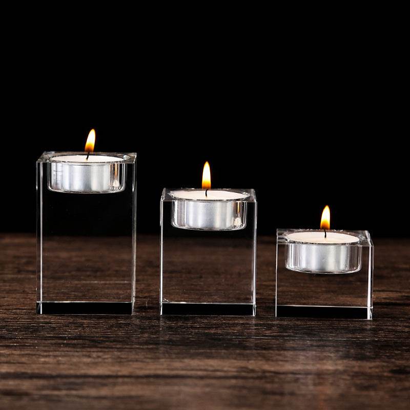 Creative Portrait Couple Photo Crystal Candlestick - P12 Hub Europe