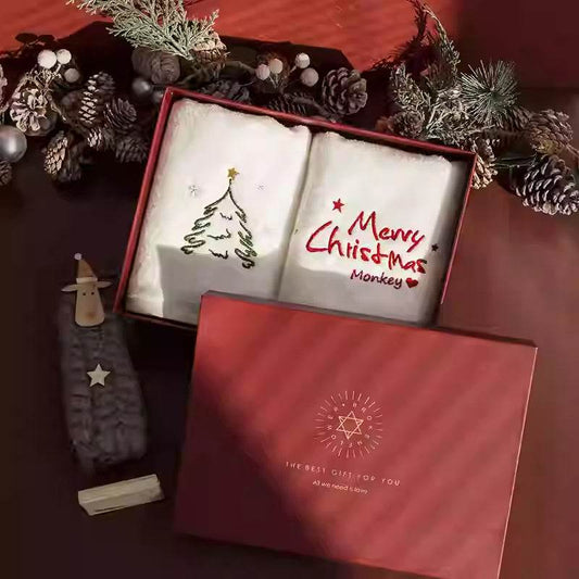 Customized Christmas Gift Name Enterprise Handheld Gift Pure Cotton Absorbent Towel - P12 Hub Europe