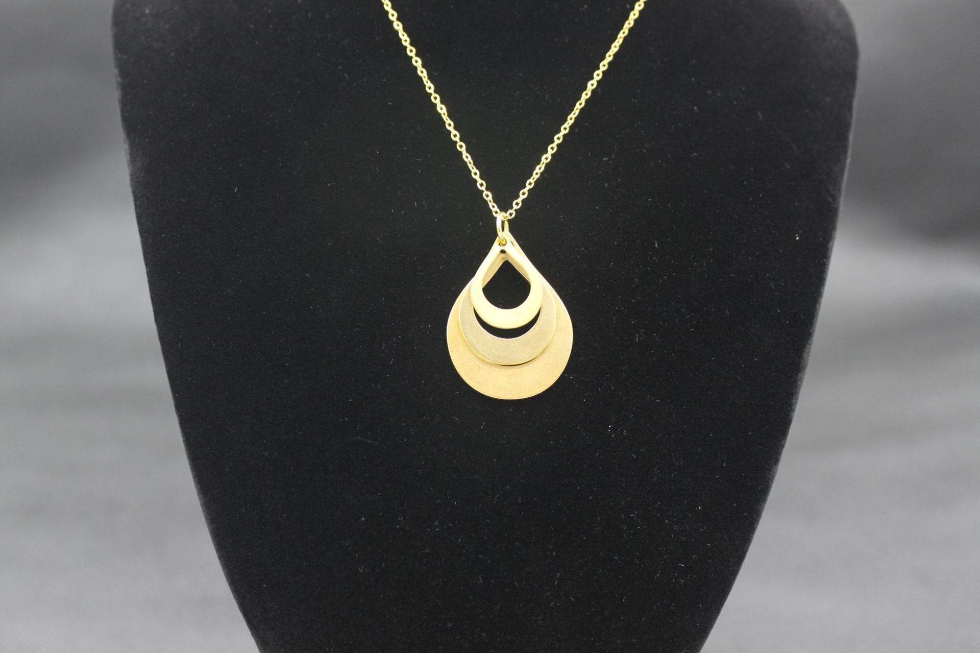 Cross Border Water Drop Combination Pendant Can Be Engraved With Letter Name Creative English Jewelry Mother's Day Gift - P12 Hub Europe