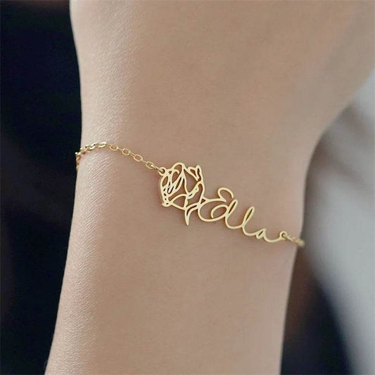 Personalized Birthday Flower Birthstone Bracelet - P12 Hub Europe
