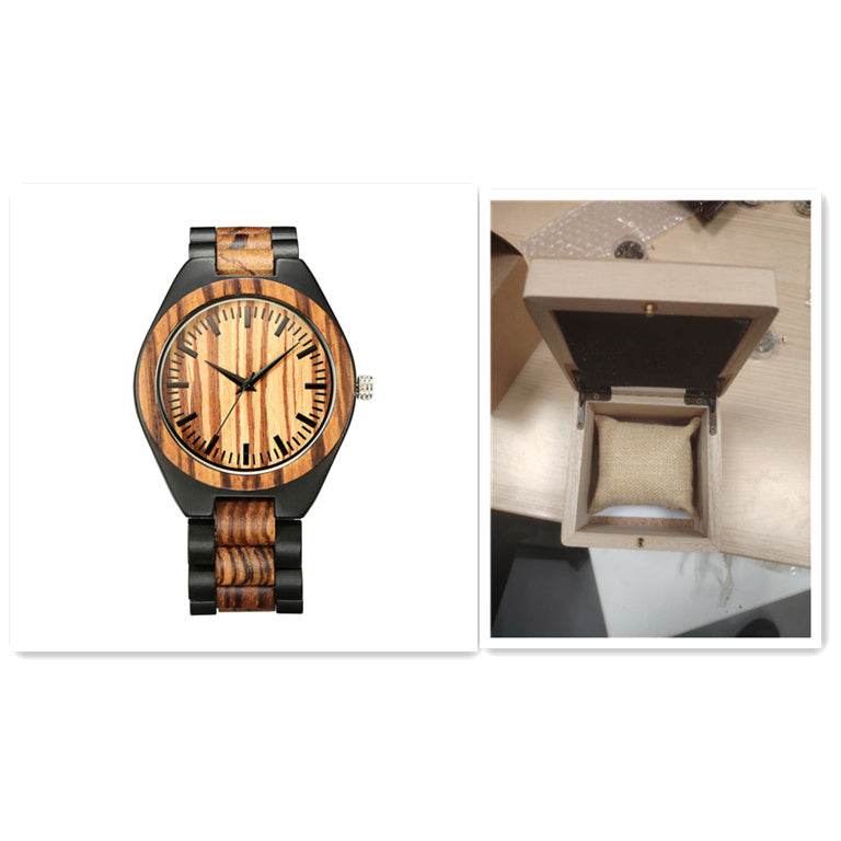 Men's And Women's Large Dial Wood Quartz Watch - P12 Hub Europe