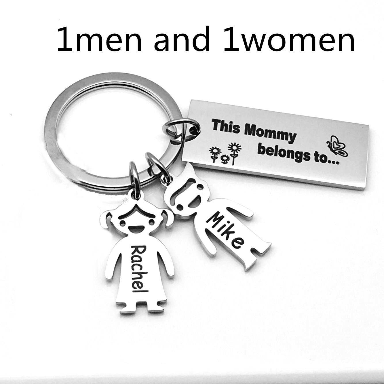 Stainless Steel Boy And Girl Keychain - P12 Hub Europe