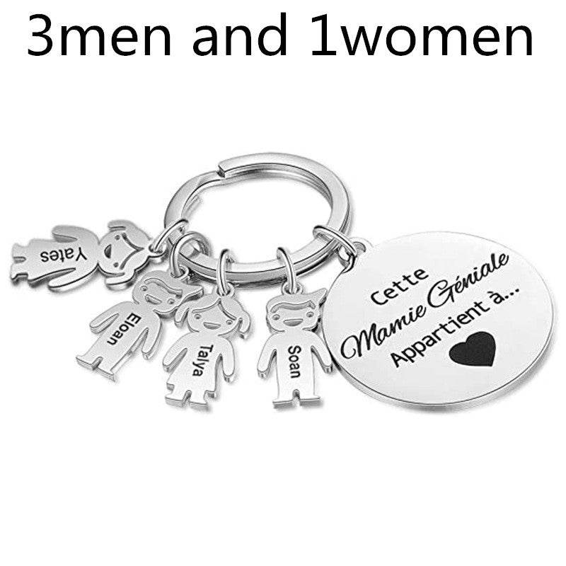 Stainless Steel Boy And Girl Keychain - P12 Hub Europe