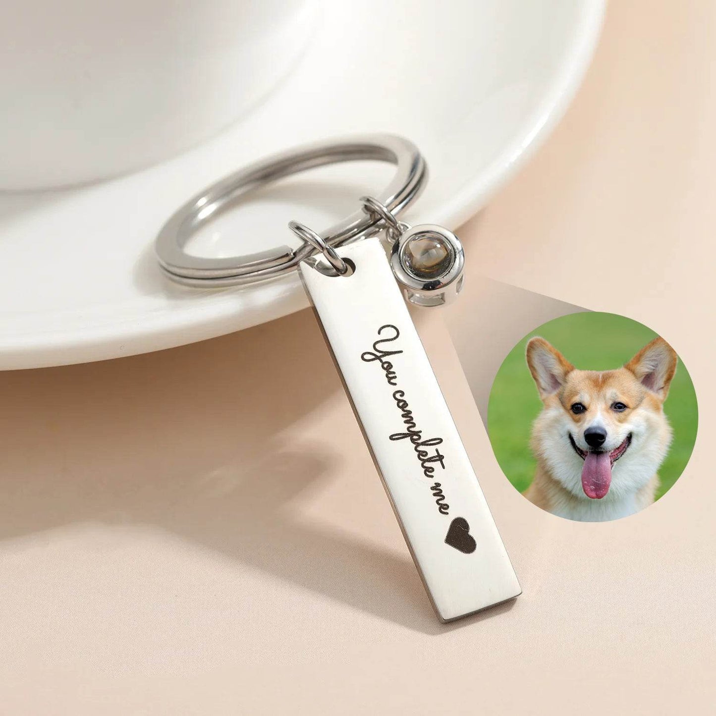 Color Photo Projection Keychain For Couples - P12 Hub Europe