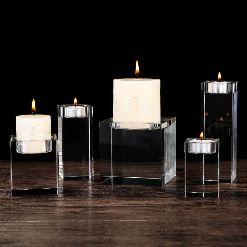Creative Portrait Couple Photo Crystal Candlestick - P12 Hub Europe