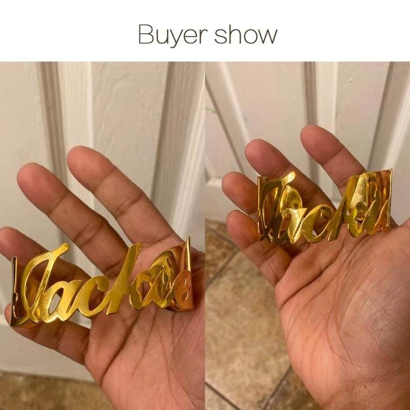 Stainless Steel Custom Name Letter Bracelet - P12 Hub Europe