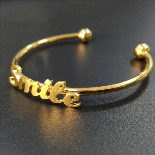Stainless Steel Letter Bracelet Personality Trend Creativity - P12 Hub Europe