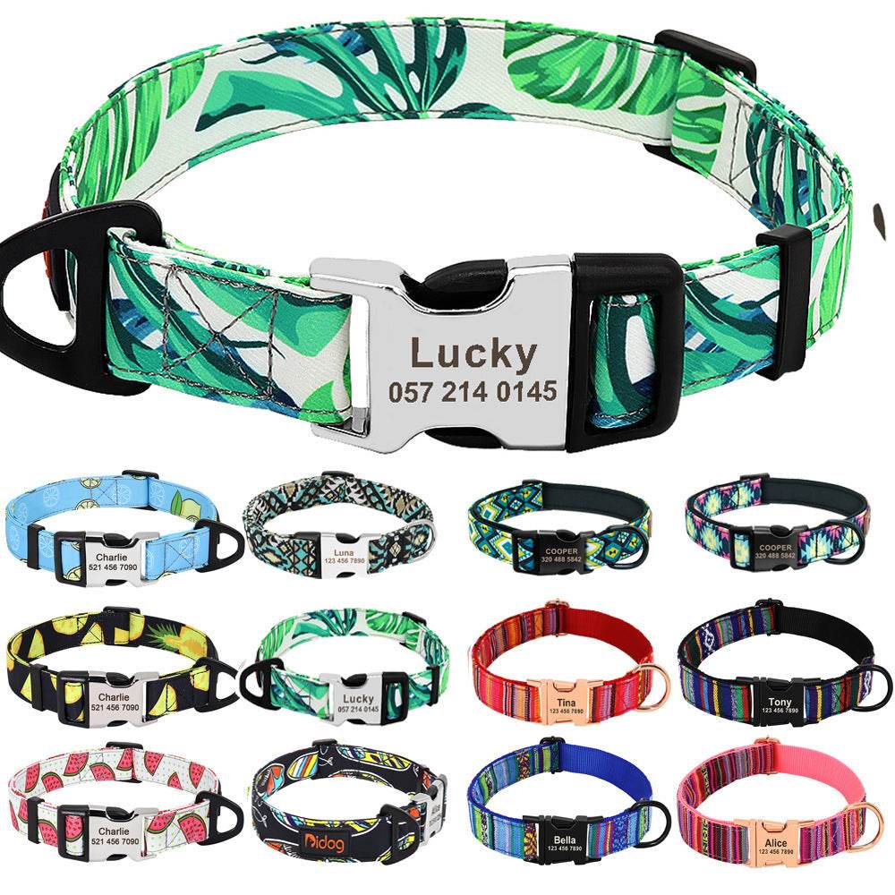 Nylon Pet Collar Personalized Customization - P12 Hub Europe