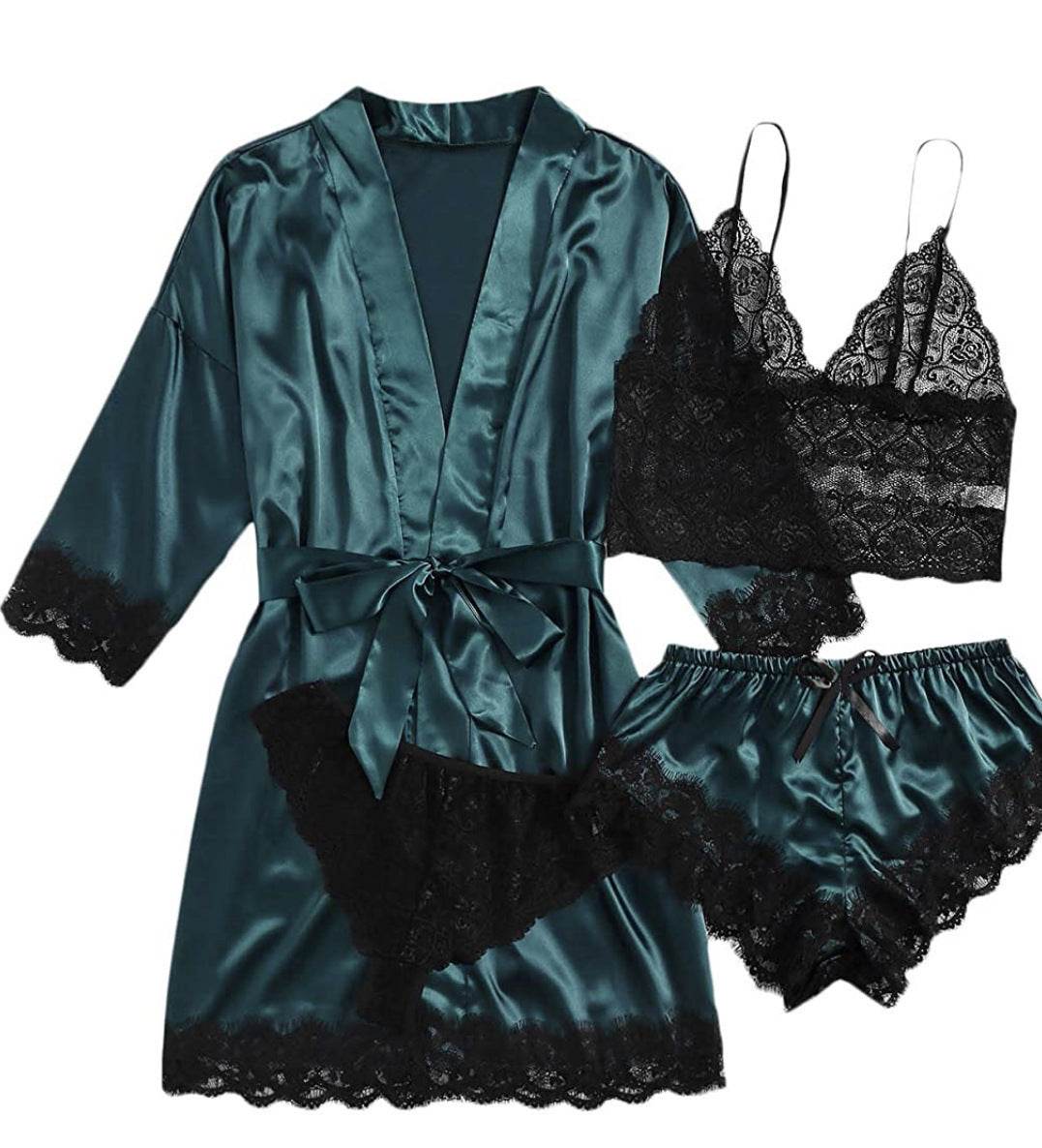 European And American Ladies Pajamas Four-piece Set - P12 Hub Europe