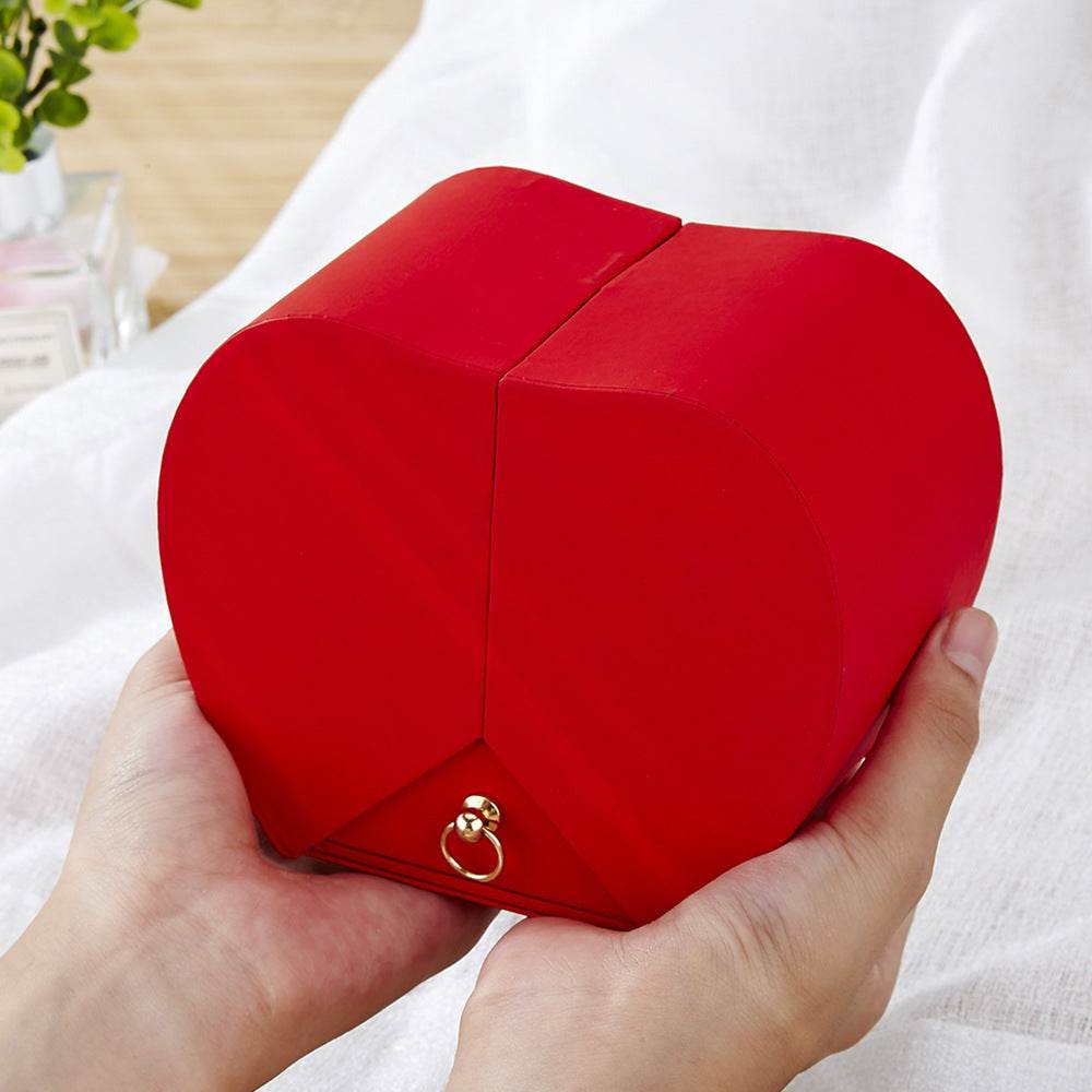 Apple Rose Jewelry Box Necklace Ring Ornament For Friends Christmas Valentine's Day - P12 Hub Europe