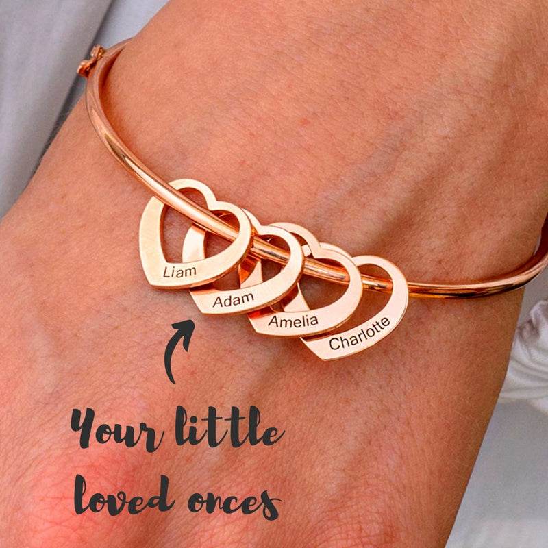 Love Bracelet Peach Heart Name Lettering Titanium Steel Bracelet - P12 Hub Europe